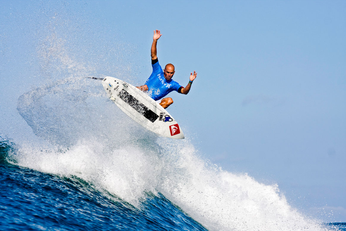 Kelly Slater of Cocoa Beach, Florida most famous surfer in the world